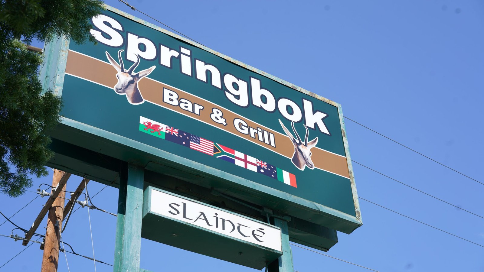 Springbok Bar & Grill sign on Victory Boulevard
